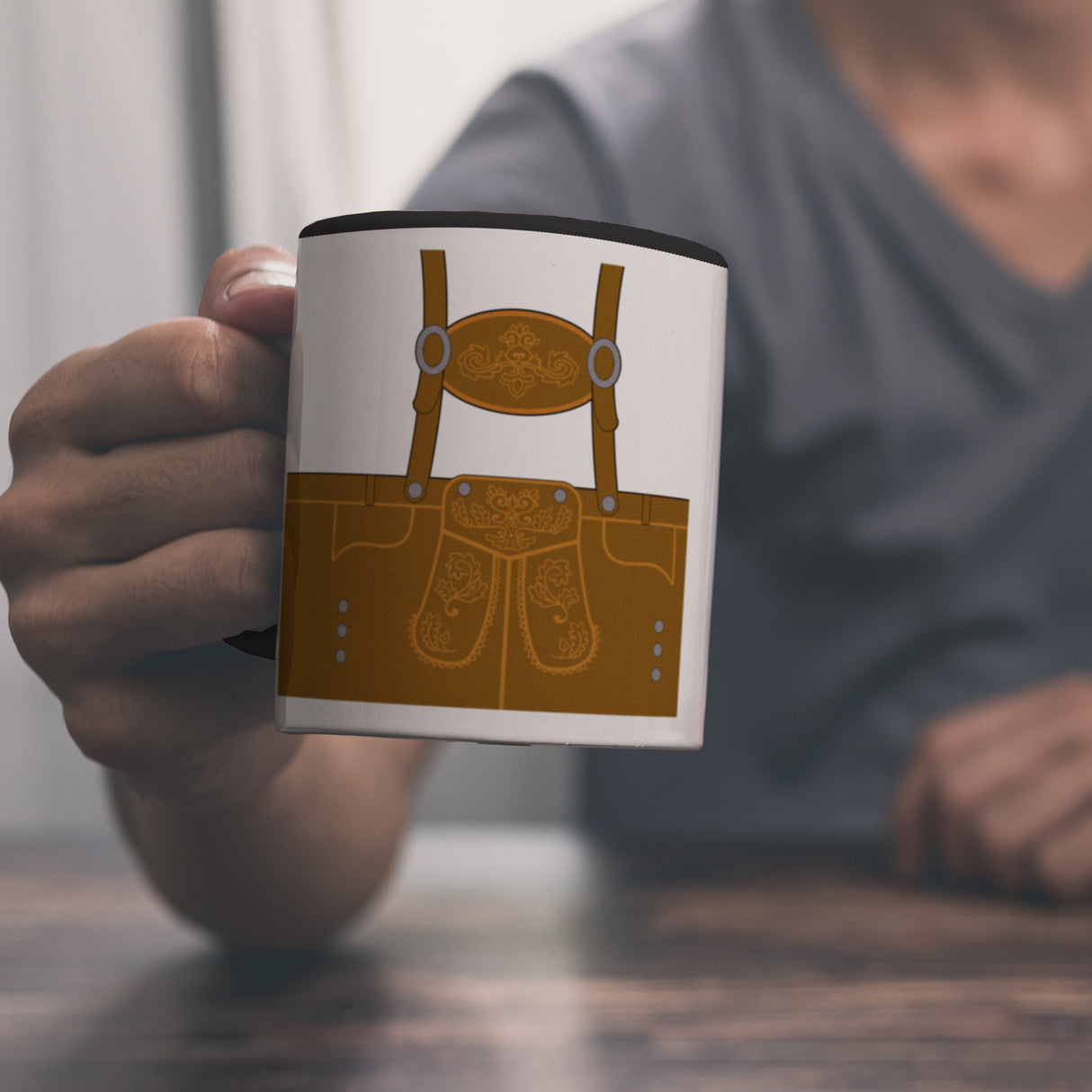 Lederhosen-Motiv Kaffeebecher