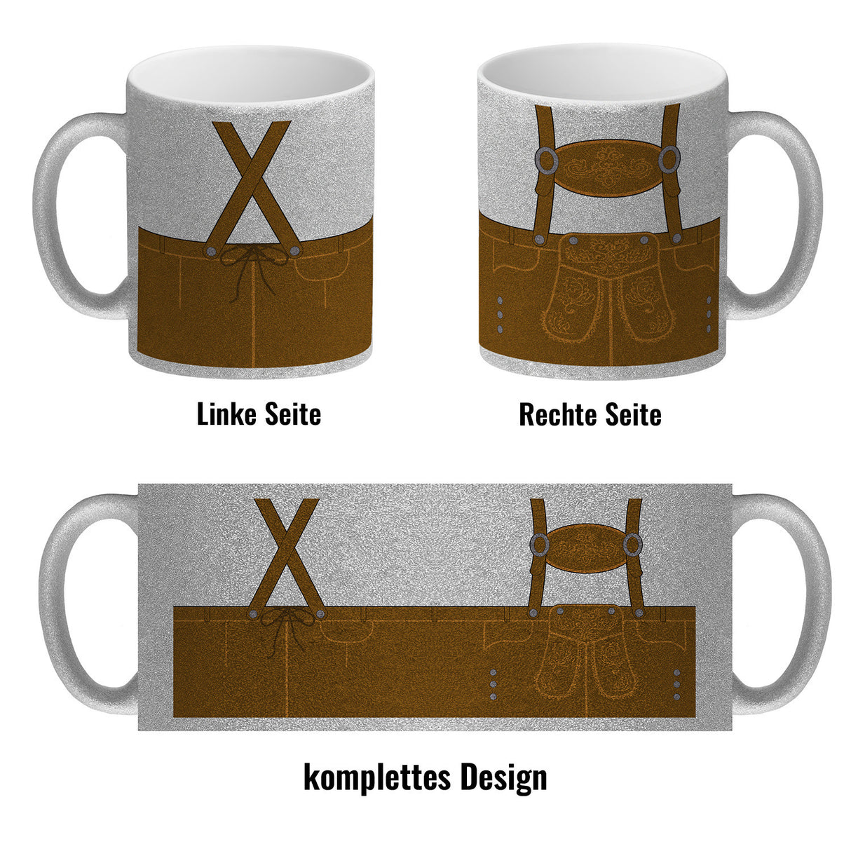 Lederhosen-Motiv Kaffeebecher