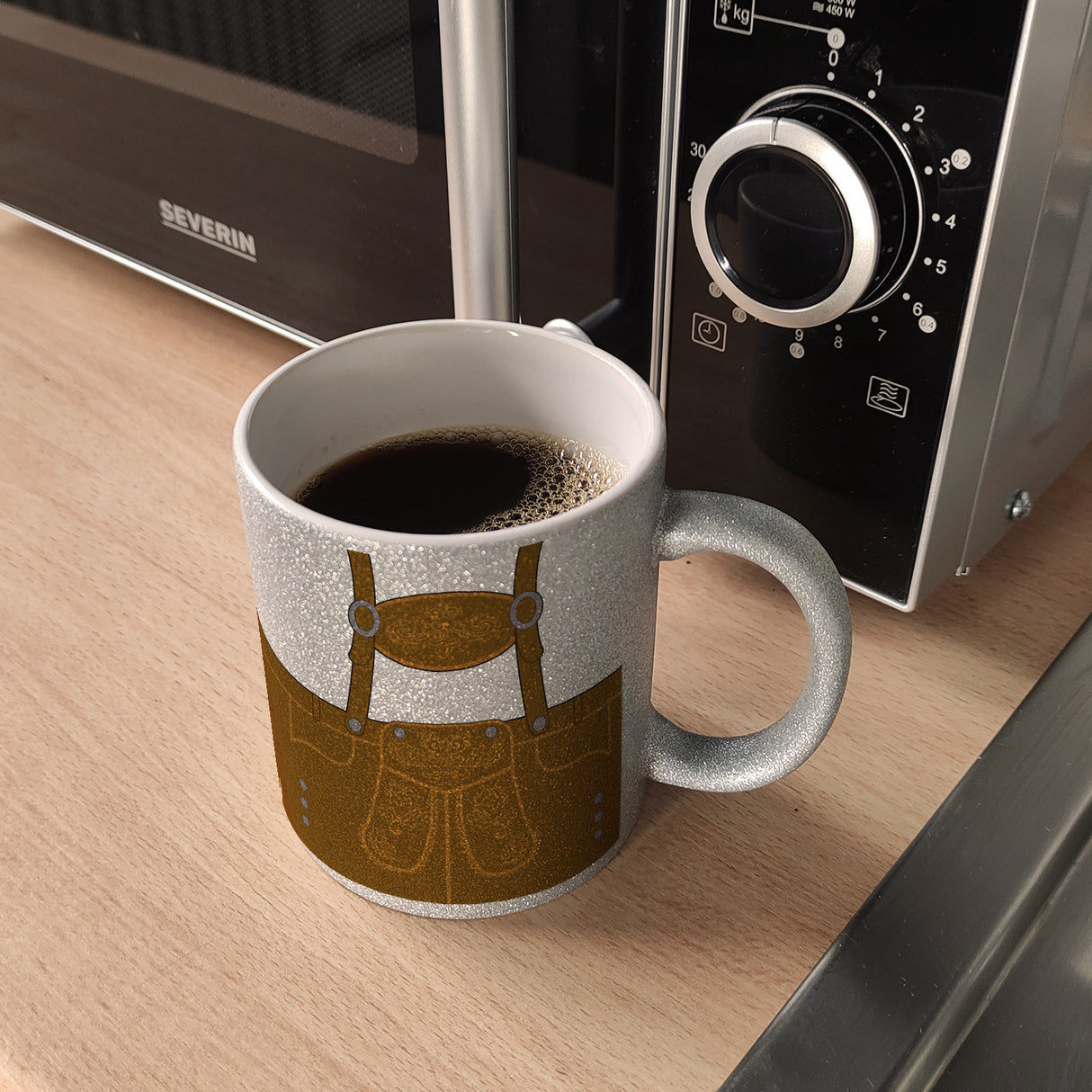 Lederhosen-Motiv Kaffeebecher