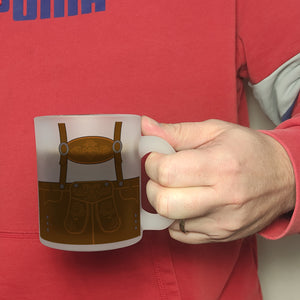 Lederhosen-Motiv Kaffeebecher