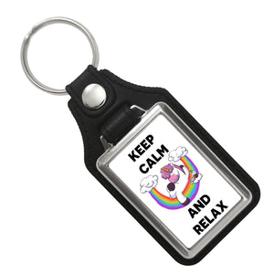 Keep calm and relax Schlüsselanhänger mit Einhorn-Motiv