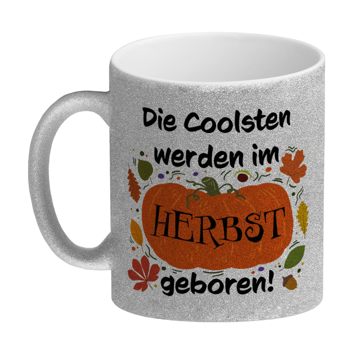 Die Coolsten werden im Herbst geboren Kaffeebecher mit Kürbis Motiv
