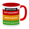 Kaffeelevel nicht ansprechbar Kaffeebecher mit verschiedenen Gemütslagen
