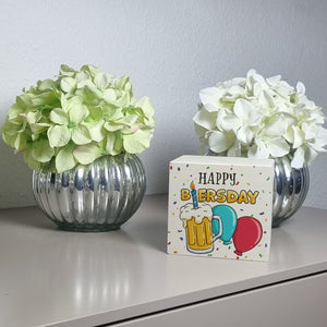 Happy Biersday Spardose mit Bier und Ballons