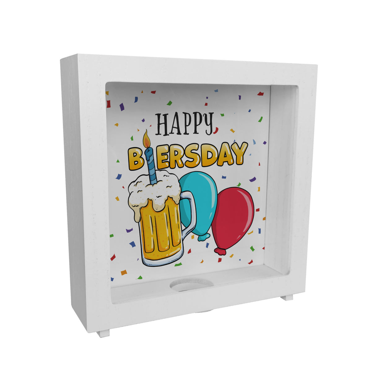 Happy Biersday Spardose mit Bier und Ballons
