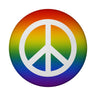 Regenbogenflagge und Peacezeichen Kühlschrankmagnet