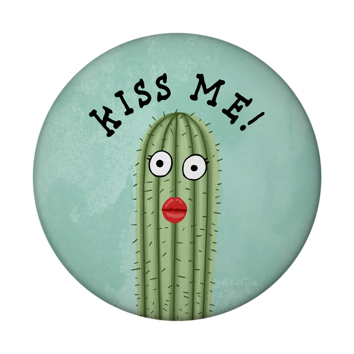 Kiss me Kaktus Kühlschrankmagnet