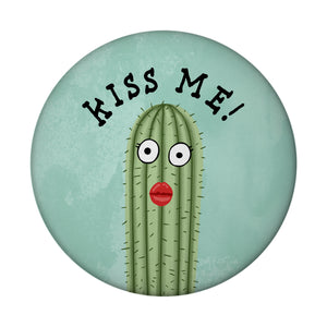 Kiss me Kaktus Kühlschrankmagnet
