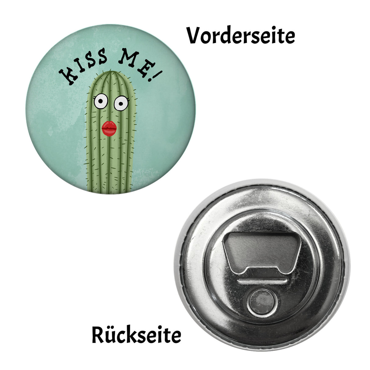 Kiss me Kaktus Kühlschrankmagnet