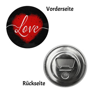 Love Kühlschrankmagnet mit Herz