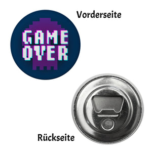 Game Over Totenkopf Kühlschrankmagnet für Zocker