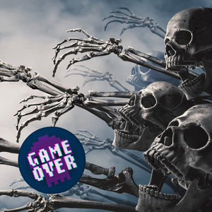 Game Over Totenkopf Kühlschrankmagnet für Zocker