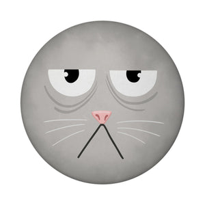 Kühlschrankmagnet mit Katzengesicht verwirrte Katze