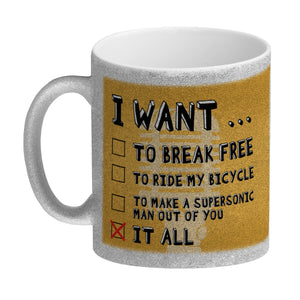 I want … Kaffeebecher mit bekannten Songtexten