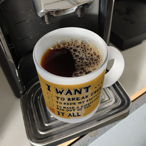 I want … Kaffeebecher mit bekannten Songtexten