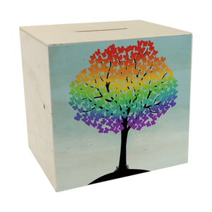 Baum in Regenbogenfarben Spardose