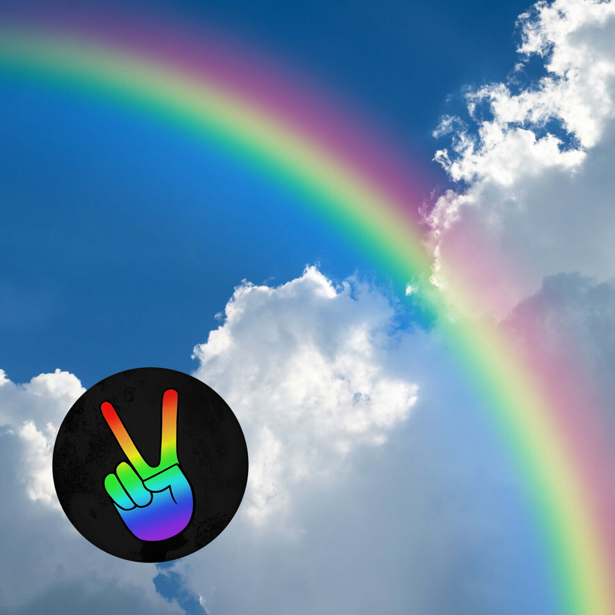 Peace-Hand in Regenbogenfarben Kühlschrankmagnet