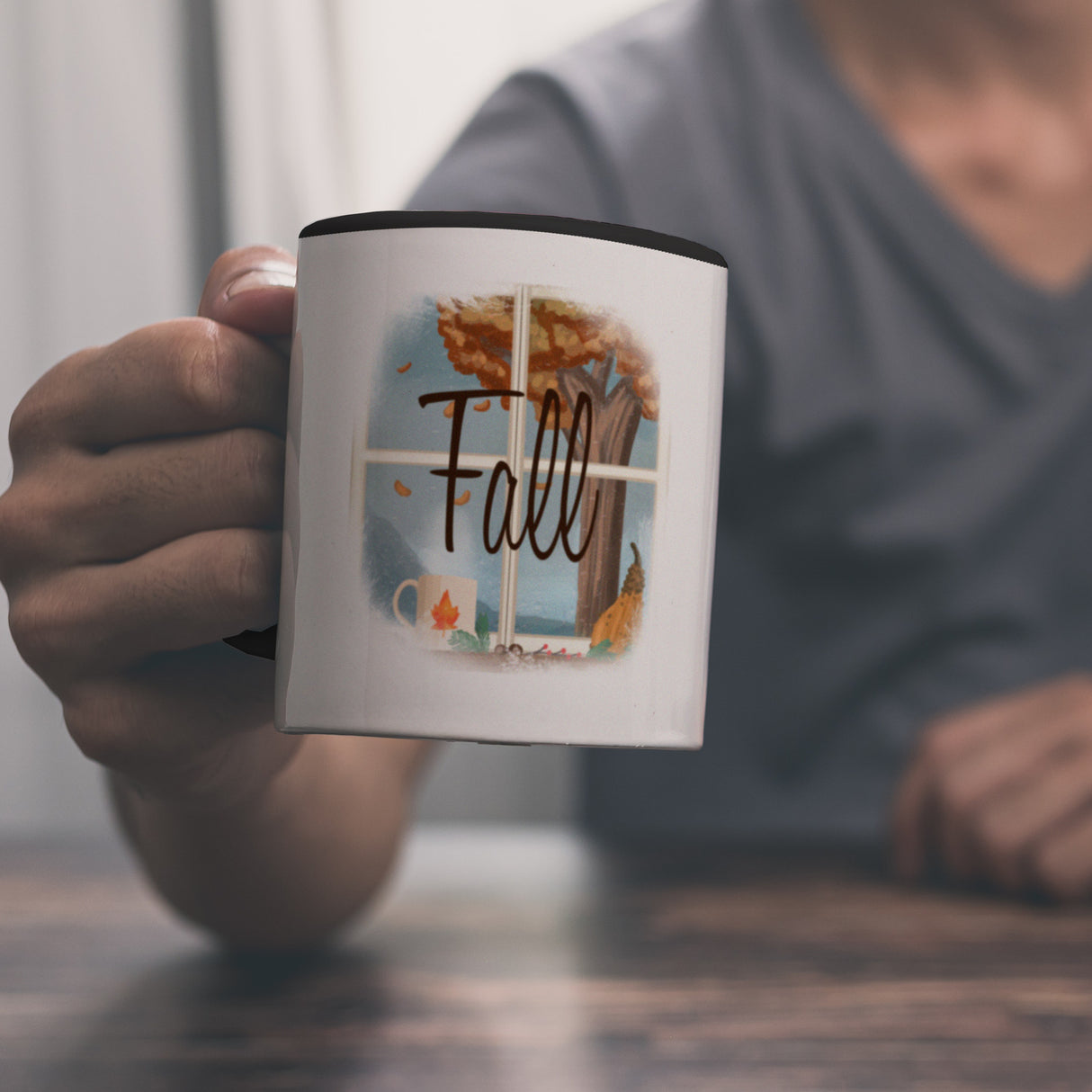 Fall Herbst Kaffeebecher mit herbstlichem Motiv