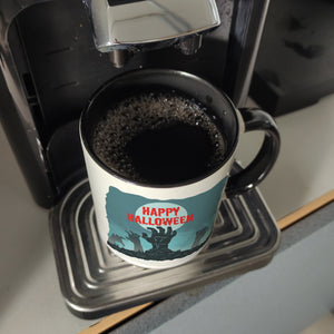 Happy Halloween Kaffeebecher mit gruseligen Zombiehänden