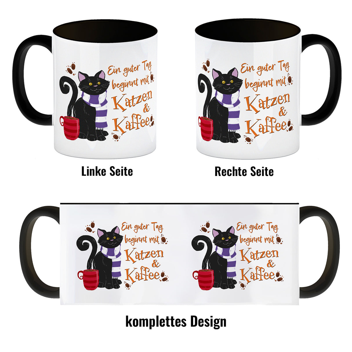 Ein guter Tag beginnt mit Katzen & Kaffee Kaffeebecher