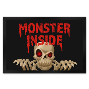 Monster Inside Halloween Fußmatte mit gruseligem Skelett Motiv
