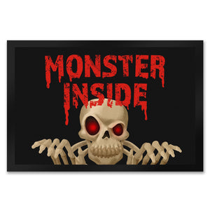 Monster Inside Halloween Fußmatte mit gruseligem Skelett Motiv