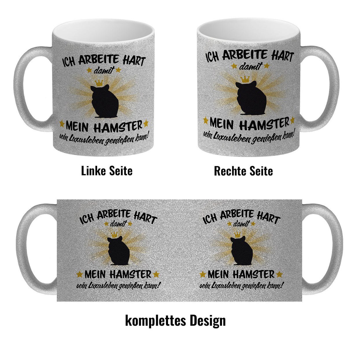 Ich arbeite hart für das Luxusleben meines Hamsters Haustier Kaffeebecher