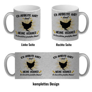 Ich arbeite hart für das Luxusleben meiner Hühner Haustier Kaffeebecher