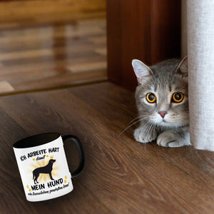 Ich arbeite hart für das Luxusleben meines Hundes Haustier Kaffeebecher