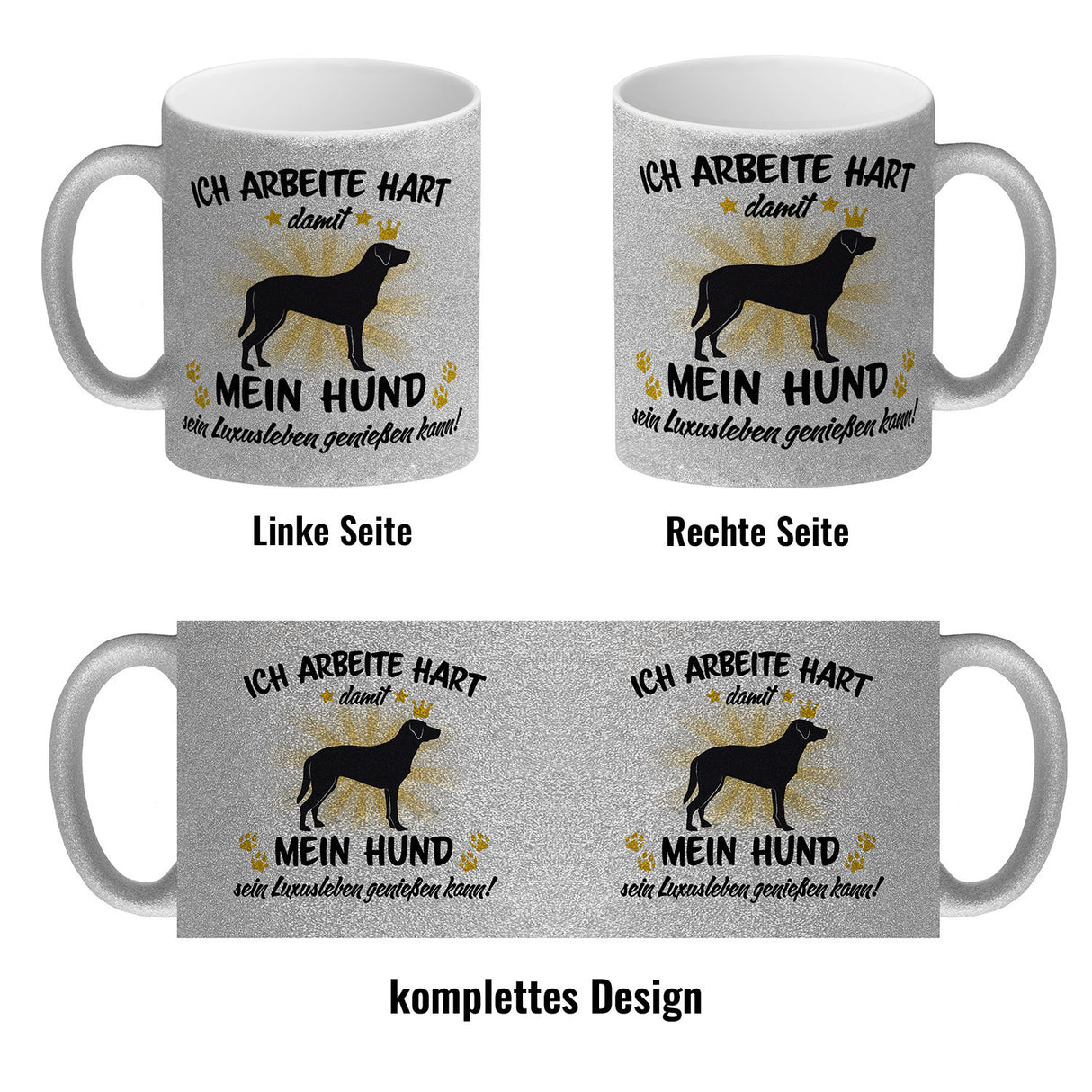 Ich arbeite hart für das Luxusleben meines Hundes Haustier Kaffeebecher