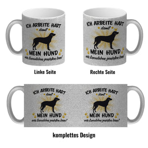 Ich arbeite hart für das Luxusleben meines Hundes Haustier Kaffeebecher