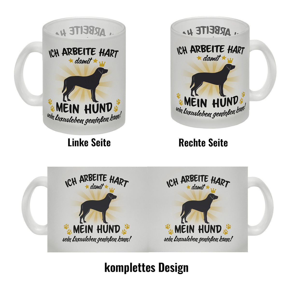 Ich arbeite hart für das Luxusleben meines Hundes Haustier Kaffeebecher