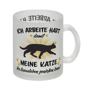Ich arbeite hart für das Luxusleben meiner Katze Haustier Kaffeebecher