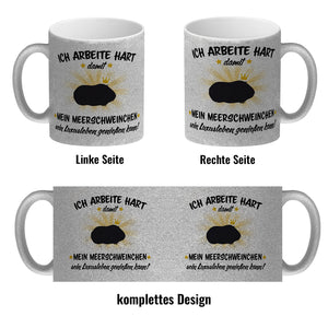 Ich arbeite hart für das Luxusleben meines Meerschweinchens Haustier Kaffeebecher