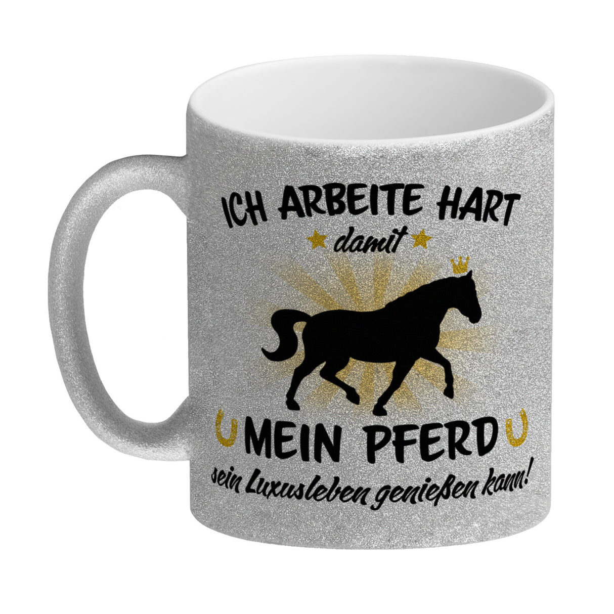 Ich arbeite hart für das Luxusleben meines Pferdes Haustier Kaffeebecher
