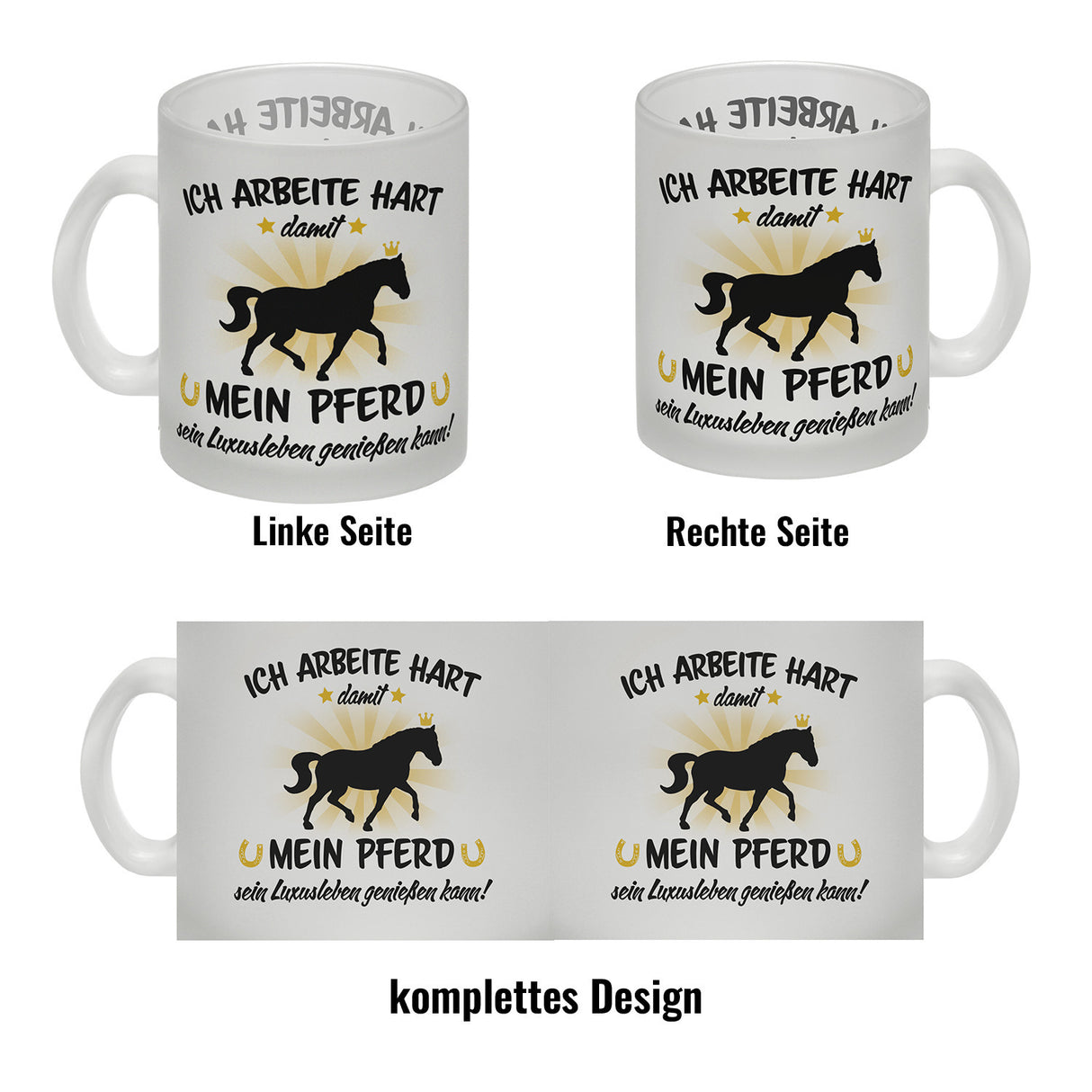 Ich arbeite hart für das Luxusleben meines Pferdes Haustier Kaffeebecher