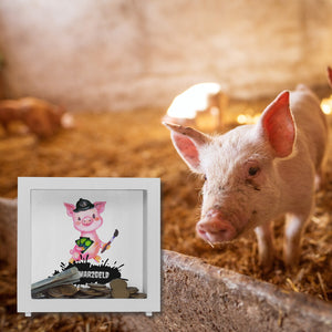 Schwarzgeld Spardose mit Schweinchen Motiv