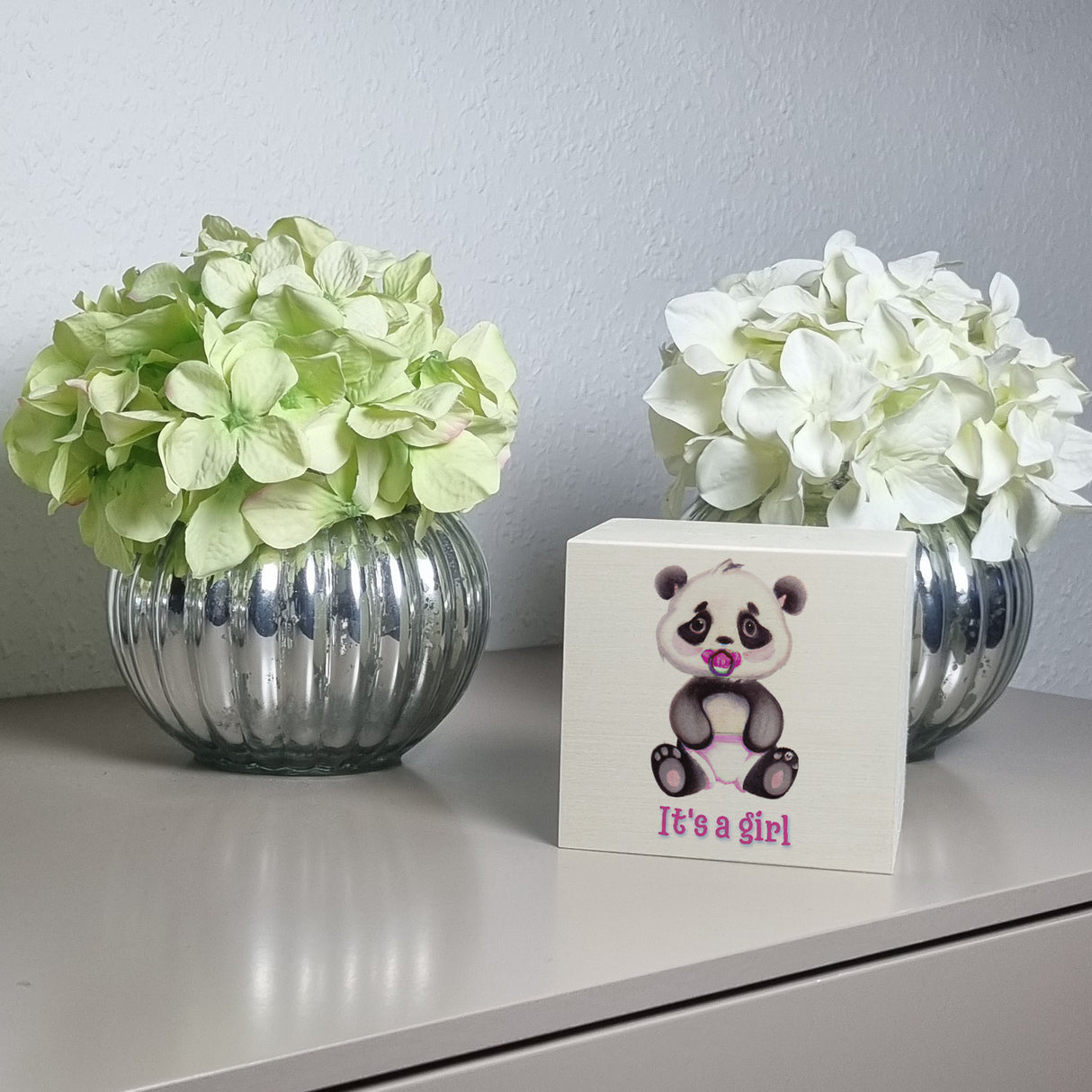 It's a girl Baby Panda Spardose in rosa