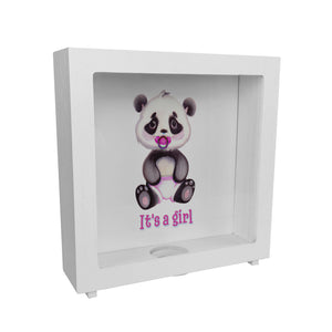 It's a girl Baby Panda Spardose in rosa