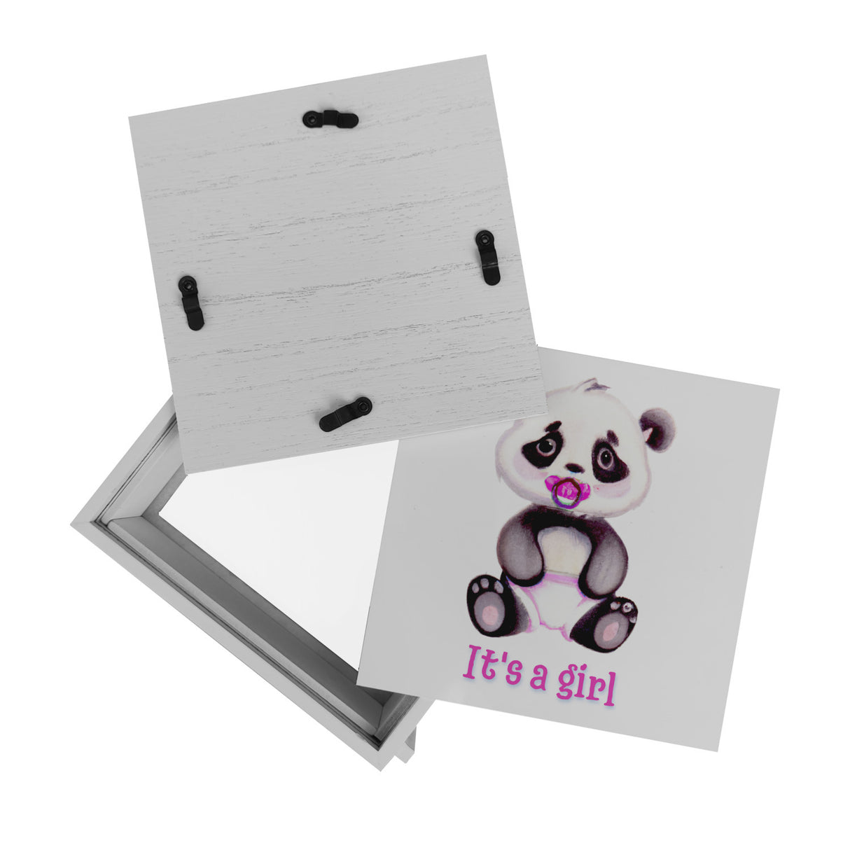 It's a girl Baby Panda Spardose in rosa