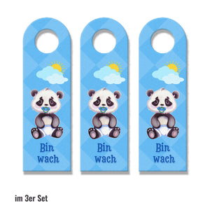 Baby schläft Panda Türhänger