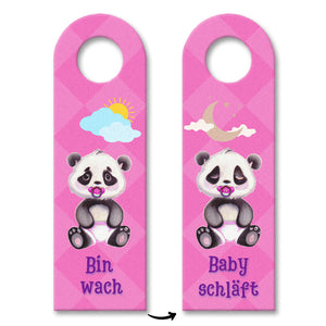 Baby schläft Panda Türhänger