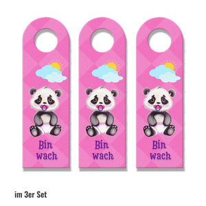 Baby schläft Panda Türhänger