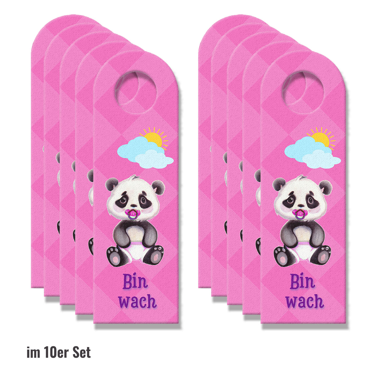 Baby schläft Panda Türhänger