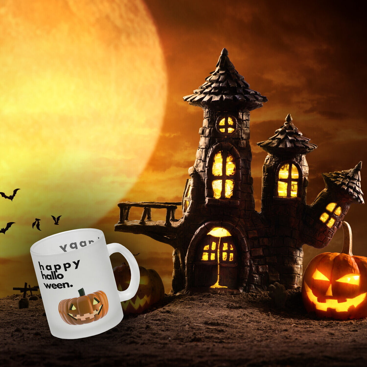 Happy Halloween Kürbis Kaffeebecher
