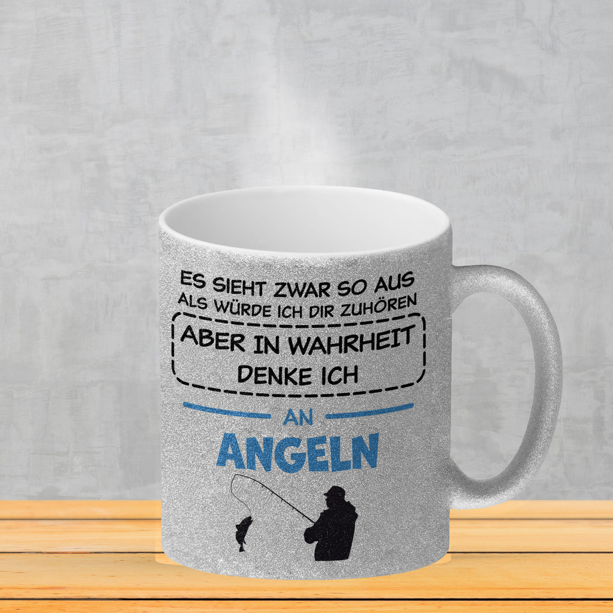 In Wahrheit denke ich an Alpakas Kaffeebecher