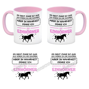 In Wahrheit denke ich an Alpakas Kaffeebecher