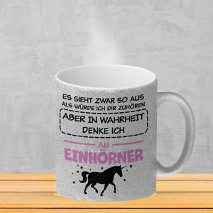 In Wahrheit denke ich an Alpakas Kaffeebecher