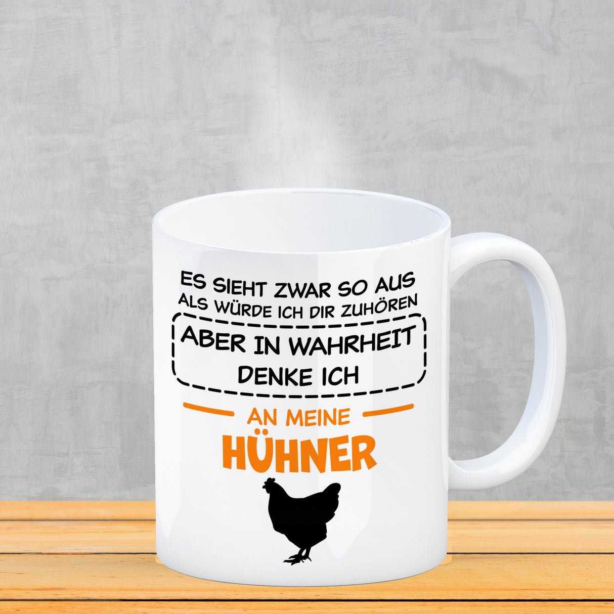 In Wahrheit denke ich an Alpakas Kaffeebecher