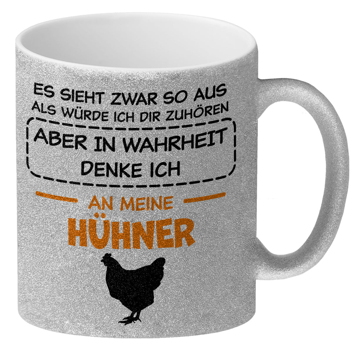 In Wahrheit denke ich an Alpakas Kaffeebecher
